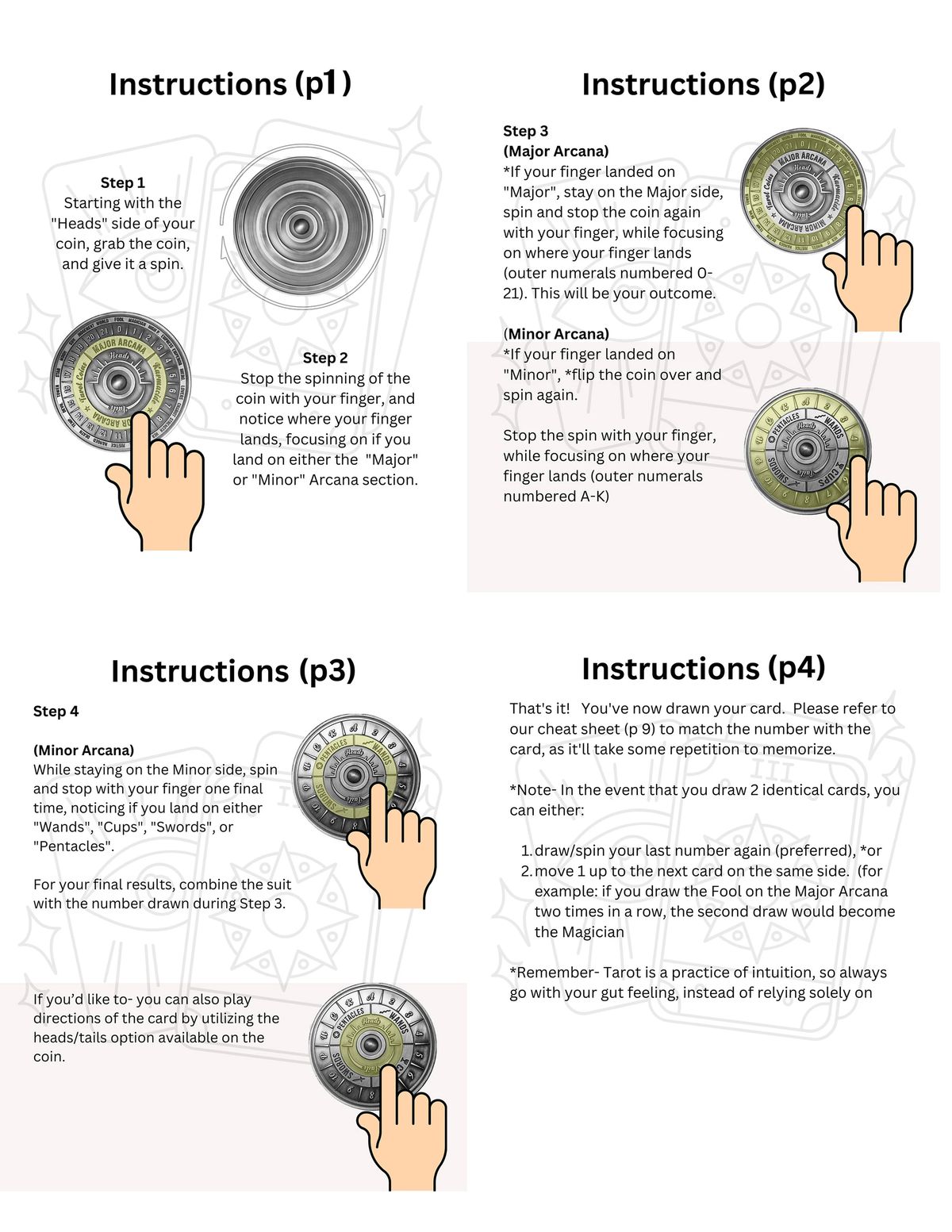 Tarot Disc Instructions